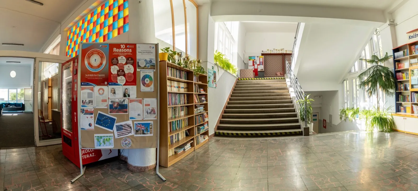 School library and hallway at Česká